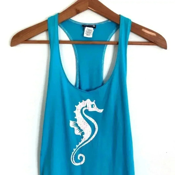 Sperry Sequin Seahorse Tank Dress Swim Coverup Beach Vacation Women's Size S - Picture 2 of 8